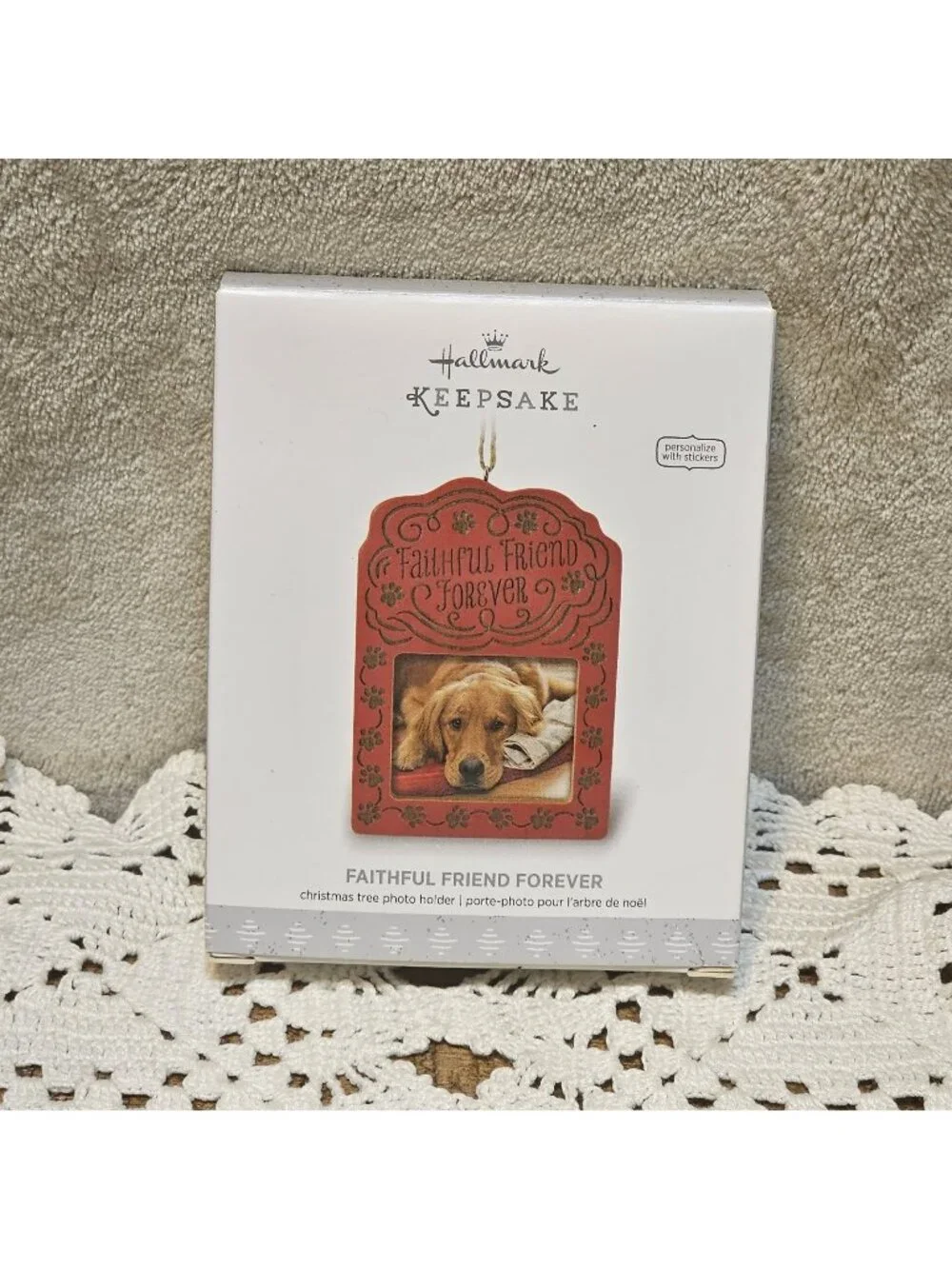 Hallmark Keepsake Faithful Friend Forever Dog Pet Photo Holder Ornament 2017